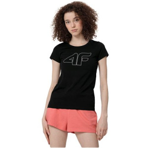 T-shirt damski 4F H4L22 TSD353 czarny
