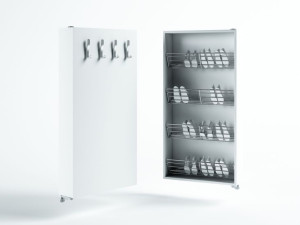 Swivbox szafka wisząca z wieszakami biała 3