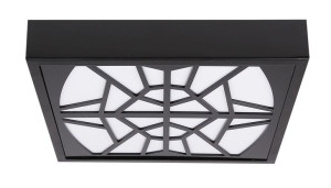 Laser 1 Lampa Sufitowa Plafon Czarny 1x18w Led 4000k Klosz Czarny+biały