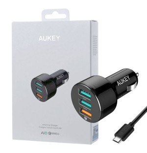 Aukey Ładowarka Samochodowa Cc-t11 42w 3xusb Qc
