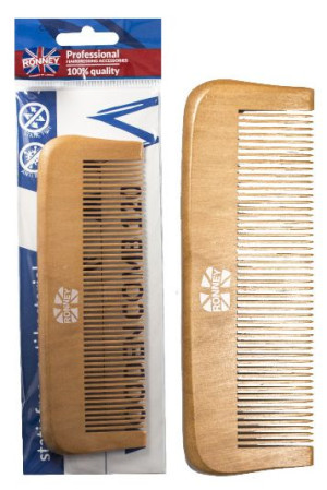 Ronney Drewniany Grzebień Wooden Comb 120 158,5 x 50,5 mm