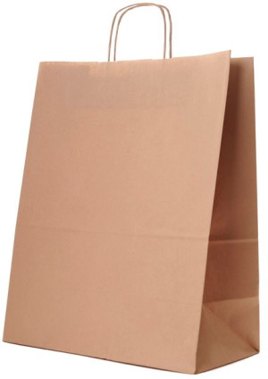 Torba papierowa eco 35x18x44 brązowe 50 sztuk TOREBKI szare brązowe