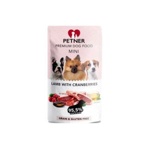 Petner Mini Karma Dla Dorosłych Psów Jagnięcina Z Żurawiną 150 g