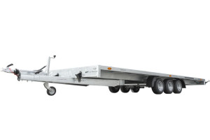 Laweta samochodowa UNITRAILER UNIPLAT 600/3 S przyczepa trzyosiowa 600x215