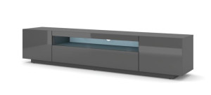 Szafka RTV AURA 200 grafit połysk + LED