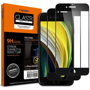 Szkło Hartowane Spigen Glass Fc 2-pack Iphone 7 / 8 / Se 2020 / 2022 Black