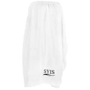 Syis Peleryna Gruba Frotte Biała Z Logo