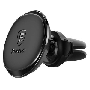 Baseus Magnetic Vent Car Mount With Cable Clip Black