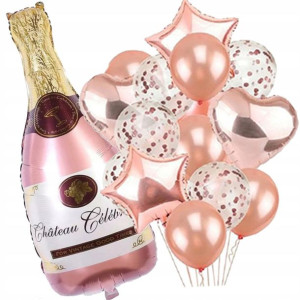 Zestaw Balony Wieczór Panieński Rose Gold Szampan