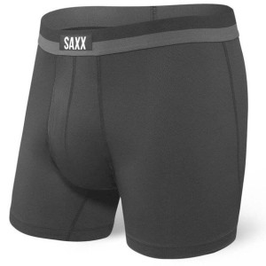 Bokserki sportowe męskie z rozporkiem SAXX SPORT MESH Boxer Briefd Fly – cz