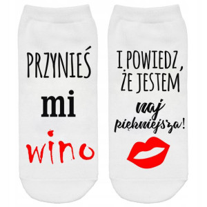 Skarpetki Stopki Walentynki Prezent Święta Napisy