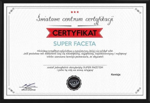 Certyfikat W Antyramie Prezent Dzień Chłopaka