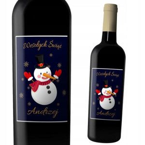 Etykieta Świąteczna Wino Prezent Święta Y3