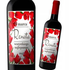 Etykieta Wino Dzień Kobiet Mamy Babci Okazje Y3
