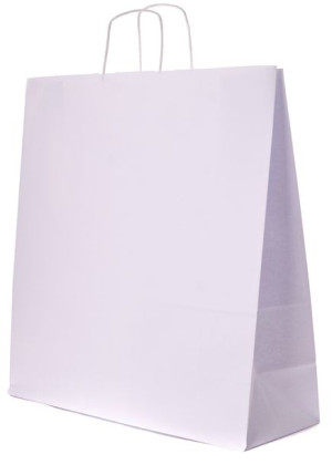 torby papierowe BIAŁE 45x17x48cm pakiet 50 sztuk torebki do sklepu