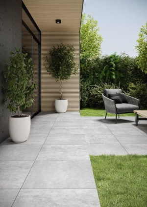 Płyty tarasowe gresowe grafitowe 2cm 60x60x20 Montego grafit beton