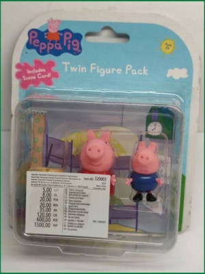 3w1 Świnka Peppa Figurka +george +sypialnia Peppy