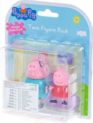 3w1 Świnka Peppa Figurka +tata +pokój Salon Peppy