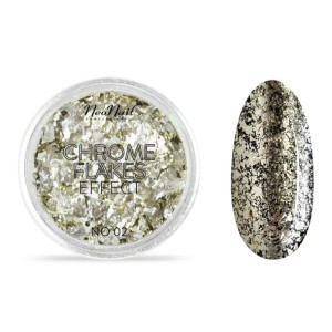 Neonail Pyłek Chrome Flakes Effect Złoty No 02 7226