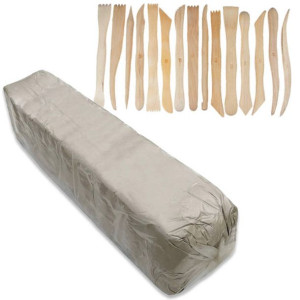 Zestaw rzeźbiarski - Glina 10kg. Łopatki do modelowania gliny