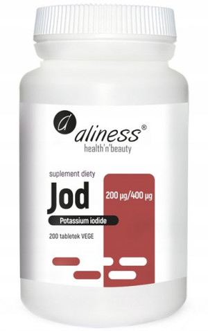 Jod (jodek potasu) 200 µg / 400 µg x 200 vege tabs, Aliness
