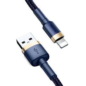 Baseus Cafule Lightning Cable 100cm Navy Blue/gold