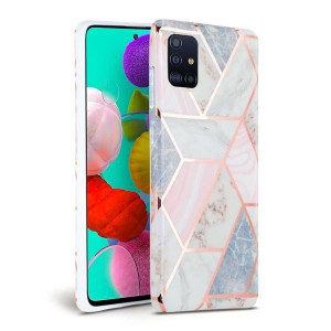 Tech-protect Marble Galaxy A71 Pink