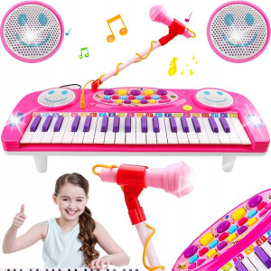 PIANINO ORGANY Duże MIKROFON Nagrywanie KEYBOARD