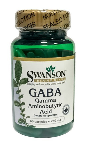 GABA 250mg Kwas Gamma Aminomasłowy 60 kapsułek SWANSON