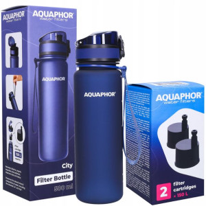 Butelka bidon Aquaphor City 0,5L + 3 filtry GRANAT