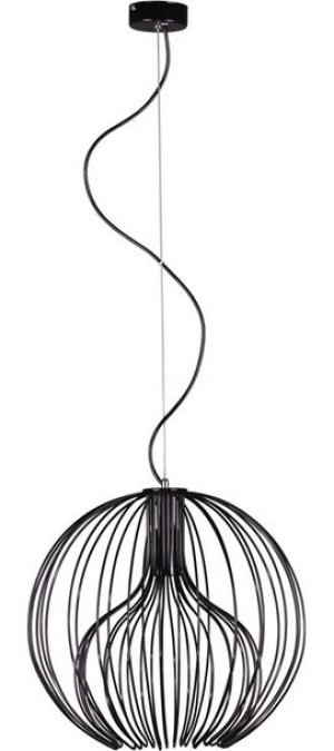 Czarna okrągła lampa wisząca loftowa - S541-Seva