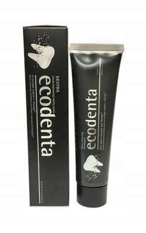 ECODENTA Czarna Pasta Do Zębów WYBIELAJĄCA Węglem 100 ml
