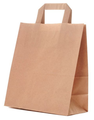 torby papierowe szare brąz 22x11x25 cm EKO torebki BRĄZOWE 100 szt