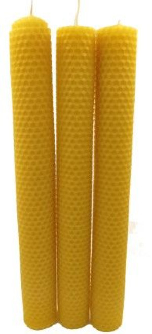 3x świeca z wosku pszczelego 26/3 cm