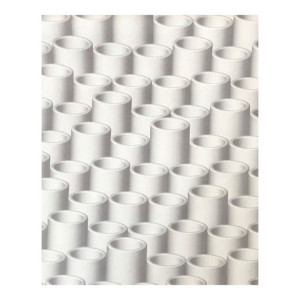 Tapeta J68109 Rury Kominy 3d Winylowa Szara Fliz