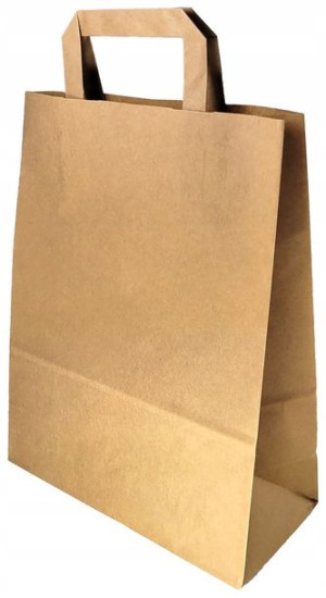 TORBA TOREBKA PAPIEROWA eko szara 25x11x32cm 25szt