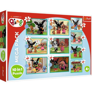 Puzzle 10w1 Co robi Bing? Bing 90393 Trefl