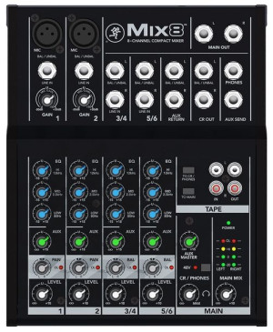 Mackie Mix 8 Mikser Analogowy Audio Phantom Aux Nagrywanie