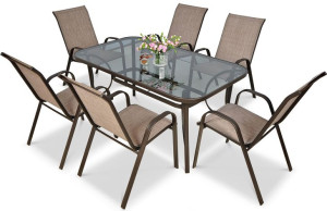 Zestaw Mebli Ogrodowych  BOLOGNA 150/6 Brown