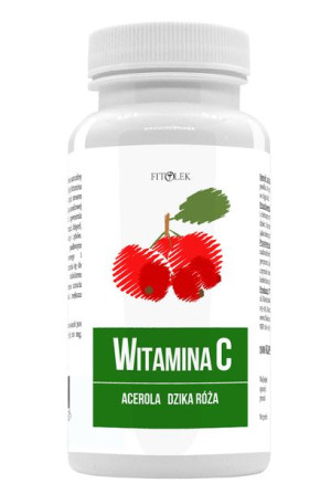 FITOLEK Witamina C Acerola Dzika Róża 100 KAPSUŁEK