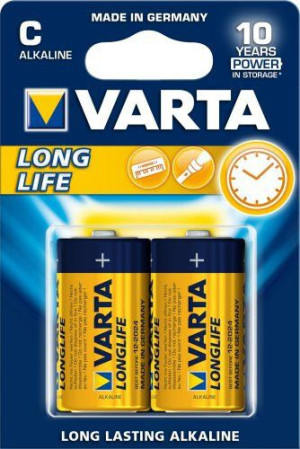 2x Baterie R-14 LR14 C alkaliczna Varta longlife blister