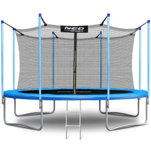 Trampolina ogrodowa, z siatką wewnętrzną i drabinką, 15ft, 465x260 cm