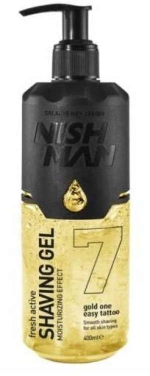 NishMan Shaving Gel 7 Gold One Easy Tatoo 400 ml