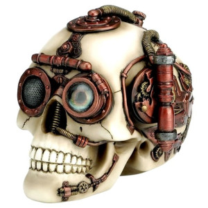 Czaszka steampunkowa ze schowkiem szkatułka Veronese grawer