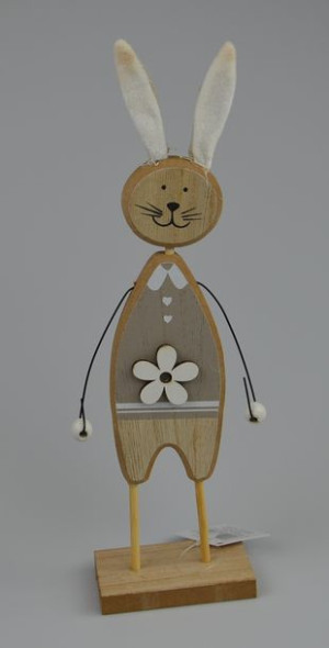 Figurka Wielkanocna Królik 25 cm Dekoracja Drewniana