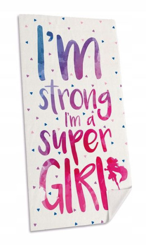 I'm Super Girl Ręcznik kąpielowy 75 x 150 cm