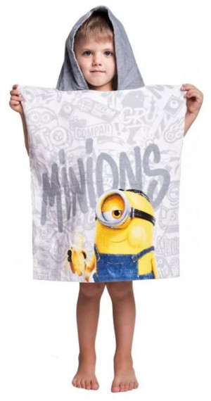 MINIONKI Ręcznik Kąpielowy z Kapturem Poncho