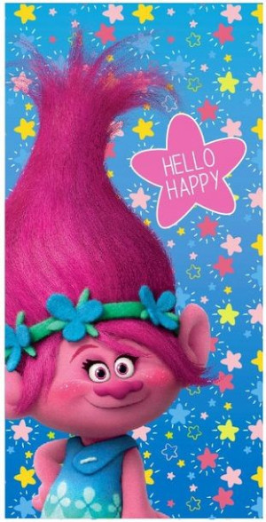 TROLLS Ręcznik kąpielowy dziewczęcy 70x 140