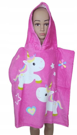 Unicorn Jednorożec Ponczo RĘCZNIK Bawełniany