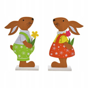 Wielkanocny ZAJĄC 2 szt. 30 cm Figurka Dekoracja